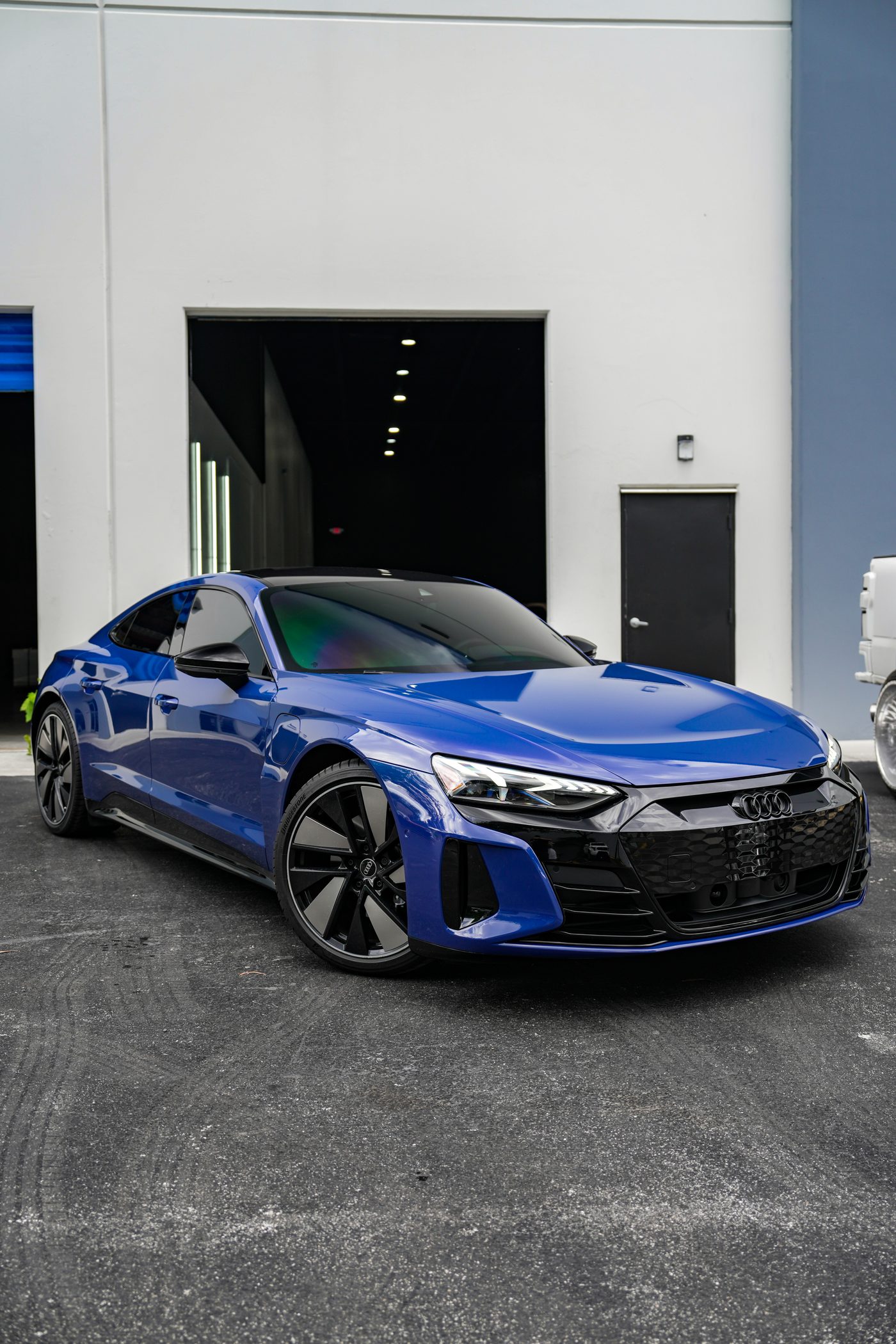 Blue Audi e-tron GT detail — Ballers Automotive Toronto