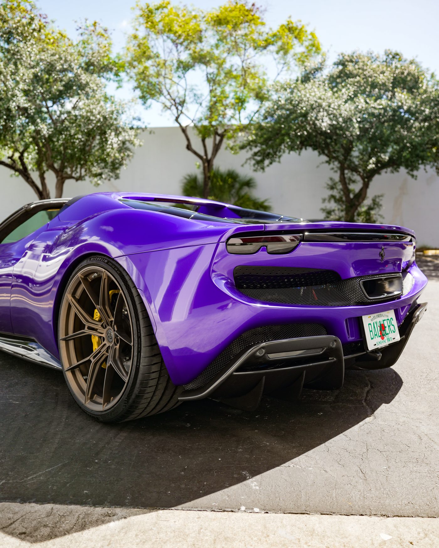 Purple Ferrari wrap — Ballers Automotive Toronto